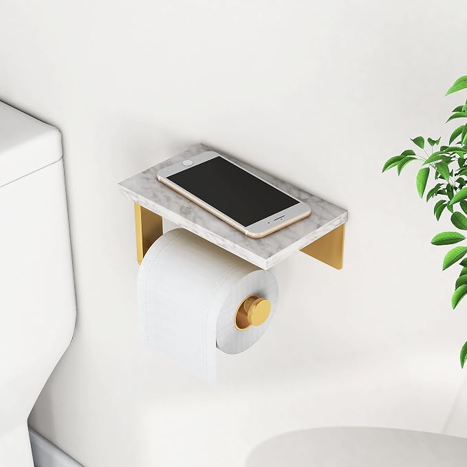 Brushed Gold Toilet Paper Holder - Image 7