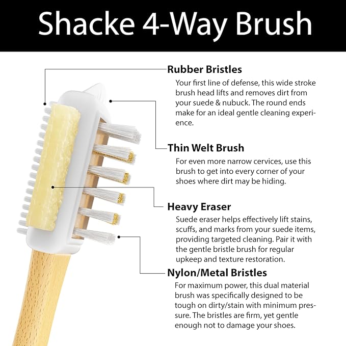 Suede & Nubuck 4-Way Leather Brush Cleaner - Image 4