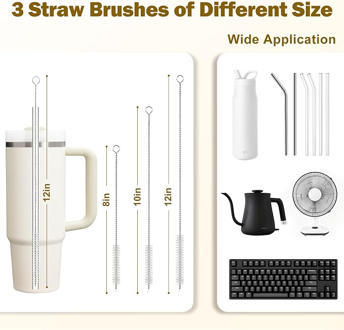 XYFuuee 5 Pack Dish Bottle Brush Set - Image 5