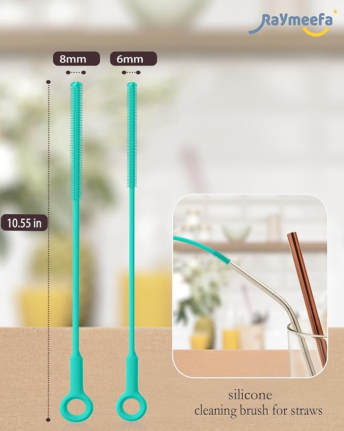 Extra Long Straw Cleaner Brush, Reusable and Soft Silicone Straw Cleaning Brush - Image 5