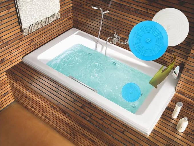 V-TOP Tub Stopper 2 Pack, 6 inches Large Silicone Drain Plug Hair Stopper Flat - Image 4