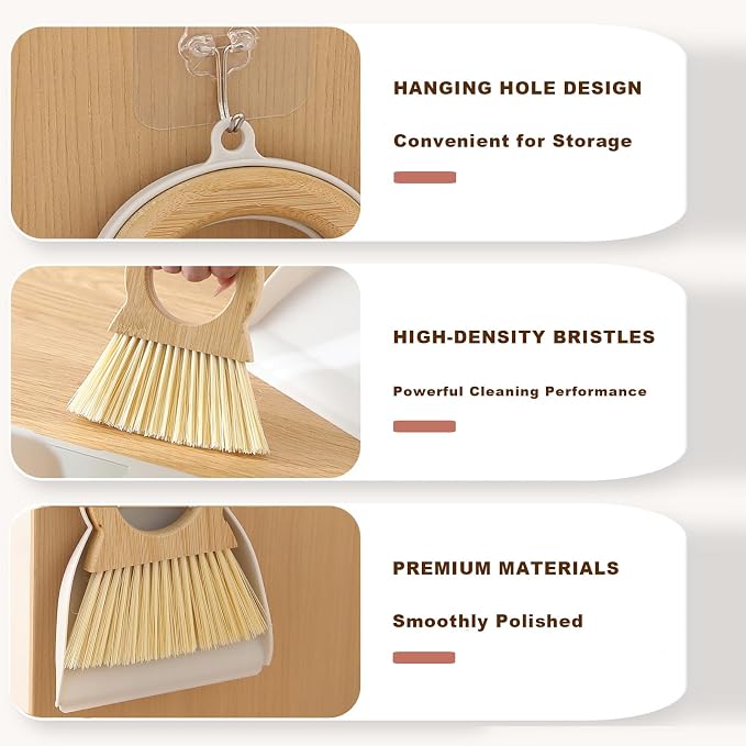 Mini Broom and Dustpan Set Bamboo Broom - Image 4