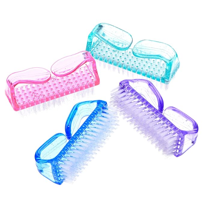 EBOOT 4 Pieces Handle Plastic Nail Brush Nail Hand Scrubbing Cleaning Brush - Image 3