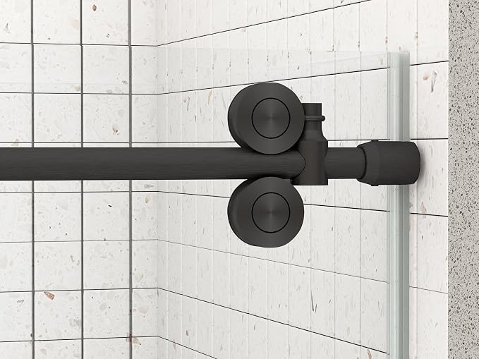 Sunrosa 44"-48" W x 76" H Frameless Shower Door, Sliding Shower Door - Image 4