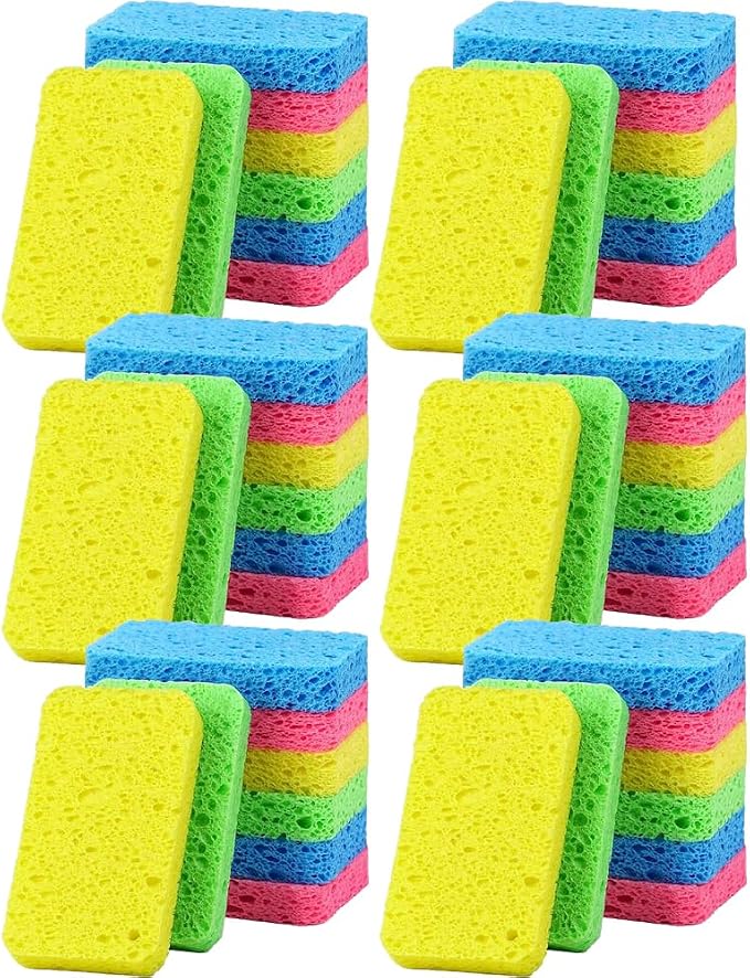 36 - Pack Non-Scratch Scrub Sponges - Sponges by Mainlyrunmakeupsuppliers