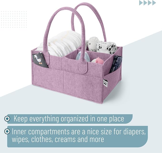 Mr. Pen- Baby Diaper Caddy Organizer, Orchid Mist, Baby Caddy Organizer - Image 4