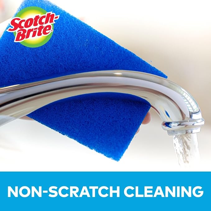 Scotch-Brite Zero Scratch Scouring Pad, Effective + Gentle Dish Scrubber - Image 5