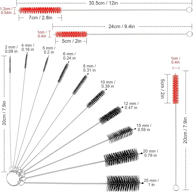 Reusable Straw Cleaning Brushes Bottle Test Tube Long Straw Cleaning Brush - Image 2