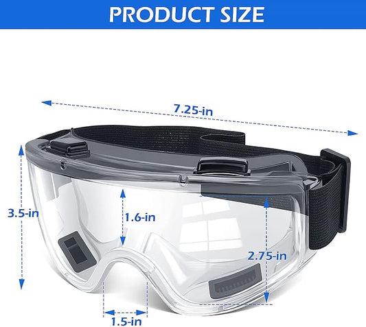 OXG 6 Pack Safety Goggles ANSI Z87.1 Glasses, Anti-Fog Protective Safety - Image 2
