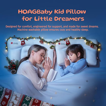 Toddler Pillow with Pillowcase, Breathable & Cozy Machine Washable Kids Pillow with Pillowcase, 21.6x13.8 Ergonomic Children Pillow for Boys and Girls Aged 6-12 (Farm, Height 3)