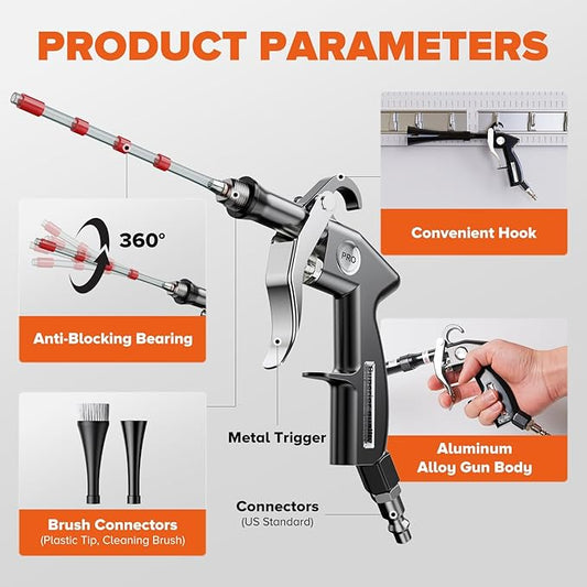 Tornado Car Cleaning Gun Interior Dryer Air Blow Gun, Automotive Tool Car - Image 2