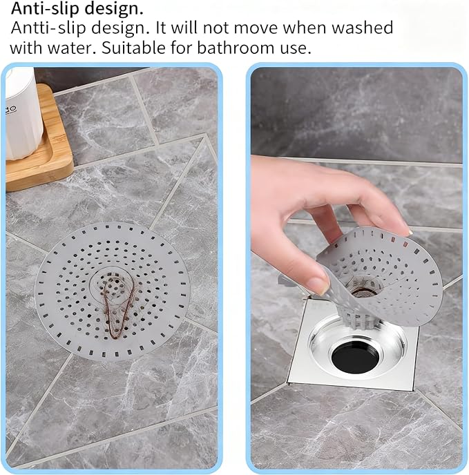 Shower Drain Hair Catcher, Premium Silicone Drain Protector & Shower Drain Cover - Image 5