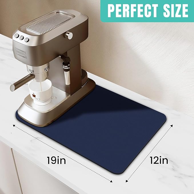 WISELIFE Coffee Mat Super Absorbent Dish Drying Mat Bar Accessories Match - Image 2