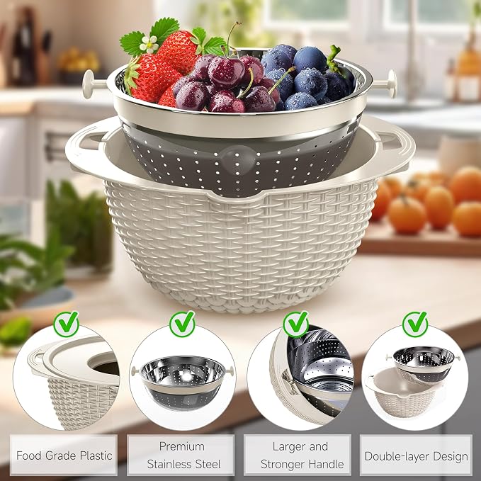4-1 Colander with Bowl Set - Image 6