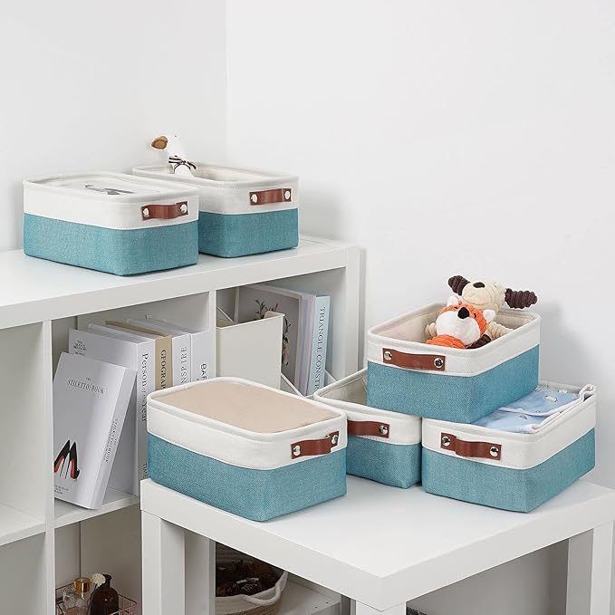 DULLEMELO Storage Baskets Bins for Organizing, Small Fabric Baskets for Shelves - Image 5