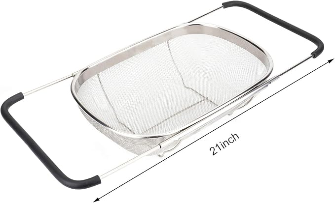 Suwimut 2 Pack Over the Sink Oval Colander - Image 2