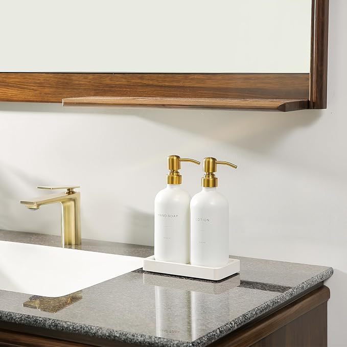Gold Soap Dispenser Bathroom Set, Hand and Lotion Dispenser - Image 6