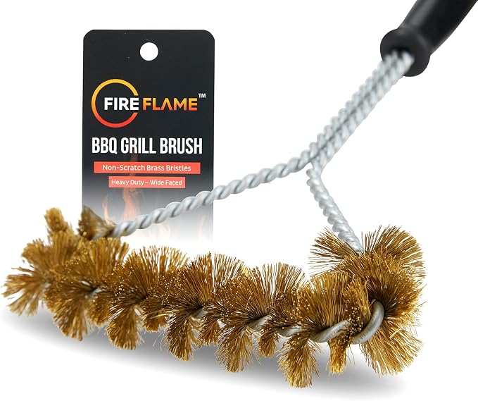 Fireflame BBQ Grill Brush – Non-Scratch Brass Bristles - Image 8