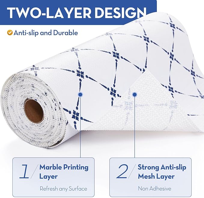 Drawer Shelf and Cabinet Liner, Thick Strong Grip, Shelf Liners Non-Adhesive - Image 3