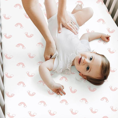 KeaBabies 2-Pack Baby Crib Sheets for Boys, Girls - 52x28 Viscose Derived from Bamboo Toddler Bed Sheets Neutral, Fitted Crib Mattress Cover for Standard Baby Bedding, Soft & Cozy (Dreamland)