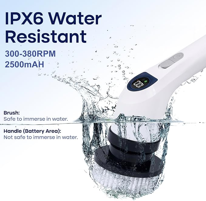 Electric Spin Scrubber for Cleaning, Adjustable Shower Brush - Image 4