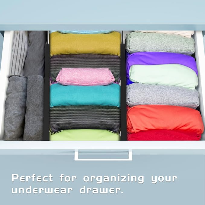 4 Pack Bamboo Drawer Dividers, Adjustable Length from 12 Inch to 17 Inch - Image 7