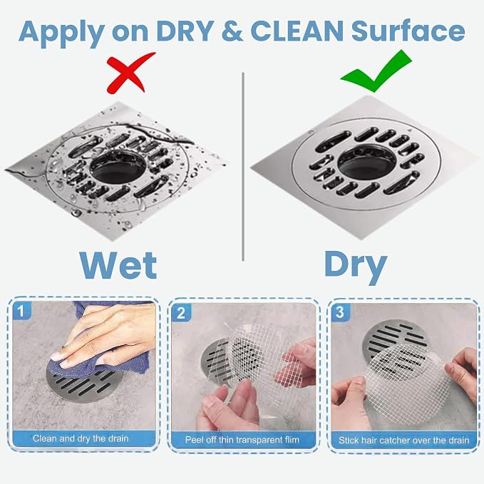 Hair Catcher Shower Drain Disposable Mesh Stickers, 35 Pack - Image 6