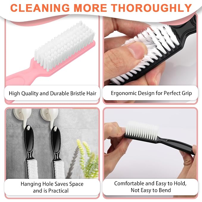 8 PCS Nail Brush for Cleaning Fingernails, Handle Grip Nail Scrubber Brush - Image 4