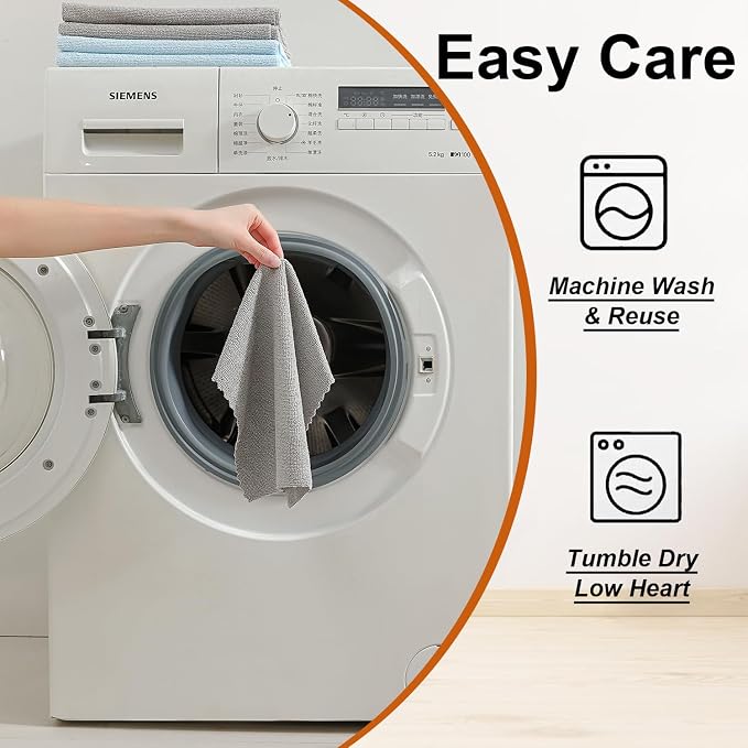 80 Pack Microfiber Cleaning Cloth Roll, Lint Free Rags & Tear Away Reusable - Image 6