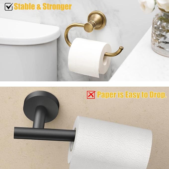 BESy Antique Brass Toilet Tissue Paper Holder Bathroom Accessories Toilet roll - Image 5