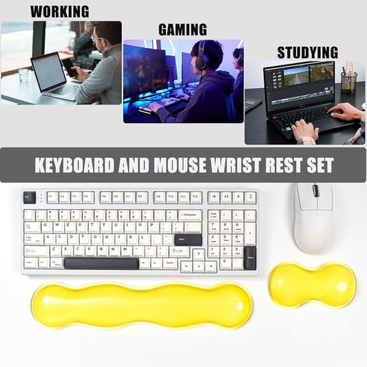 Gel Keyboard and Mouse Wrist Rest Set – Clear Wrist Rest - Image 2