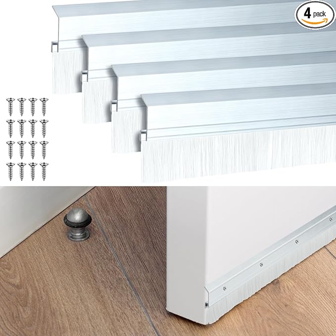 Hushee 4 Pcs 2x36 Inches Brush Door Sweep by Hushee