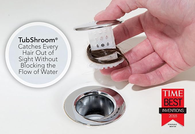 TubShroom Tub Drain Hair Catcher, Chrome – - Image 8