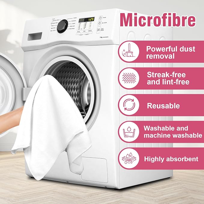 4 Pcs Extra Large Microfiber Cleaning Cloth 30 x 20 Inch Reusable Thick - Image 4