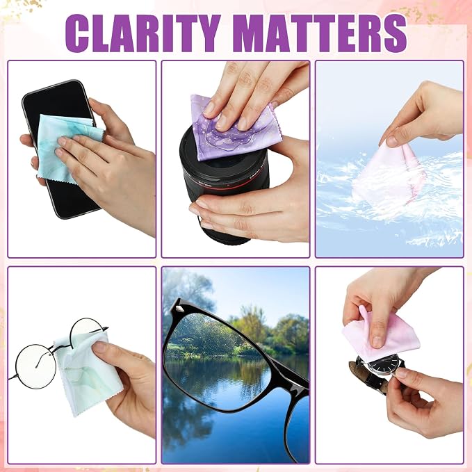 24 Pcs Marble Eyeglasses Cleaning Cloths Microfiber Lens Cleaning Cloths Soft - Image 4