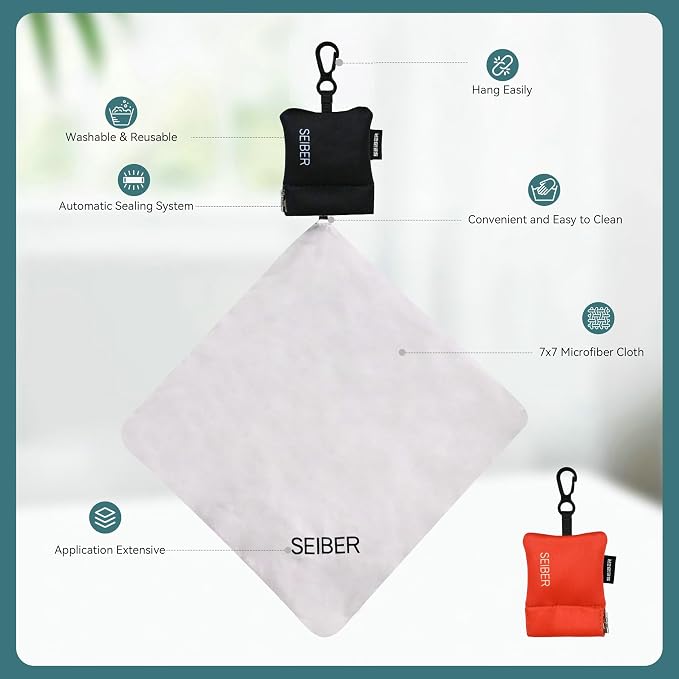 SEIBER Eyeglass Cleaning Microfiber Cloth - - Image 4