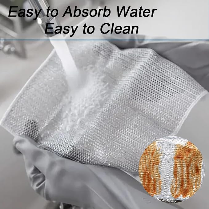 10 PCS Multipurpose Wire Dishwashing Rag - Image 6