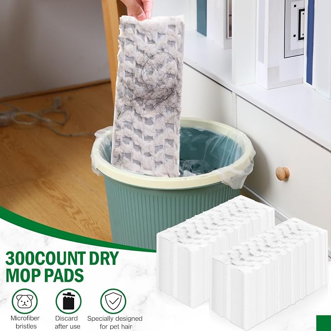 Gejoy 300 Count Heavy Duty Dry Sweeping Cloths Compatible - Image 5