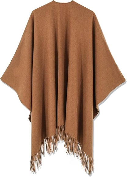 Breezy Lane Women's Shawl Wraps Warm Poncho Ruana Wrap Cardigan
