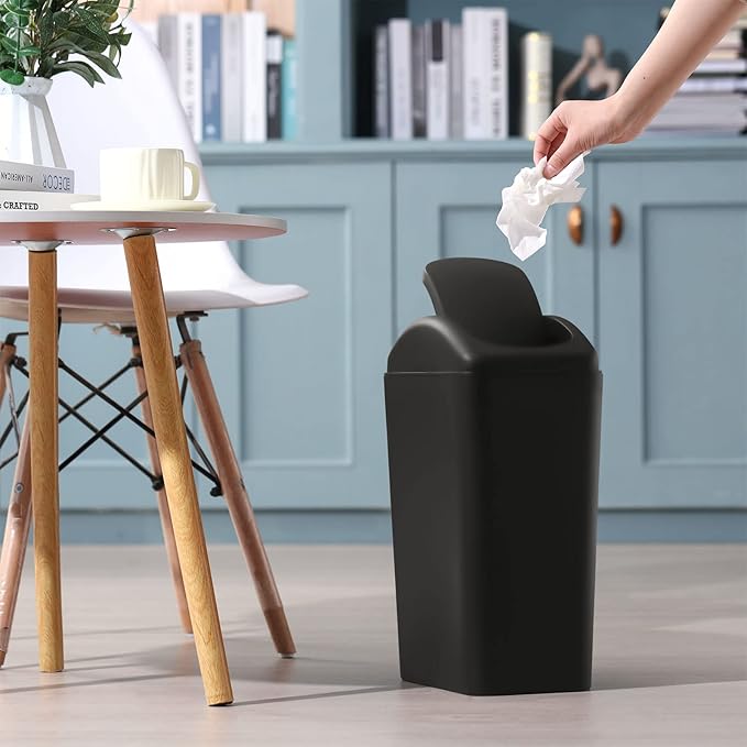 Hoolerry 2 Pcs 3 Gallon/12 Liter Small Trash Can Plastic Kitchen Garbage - Image 3