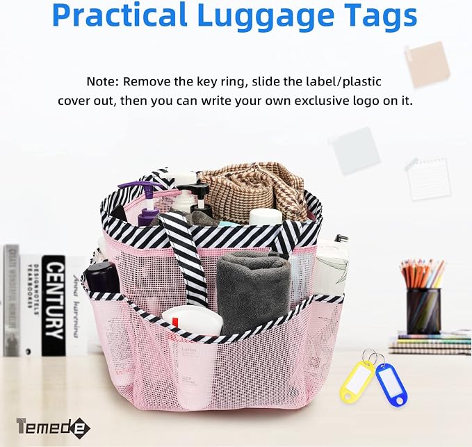 Temede Mesh Shower Caddy Tote, Large Shower Caddy Basket Portable, Quick Dry - Image 5