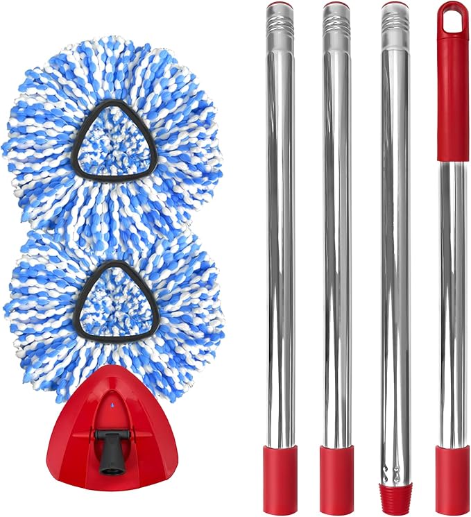Spin Mop Replacement Set for O-Ceda 2-Tank System, Includes 2 Mop Head by Nuorest
