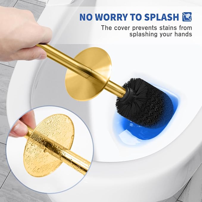 Toilet Brush and Holder, Toilet Brush Stainless Steel, Toilet Bowl Brush - Image 4