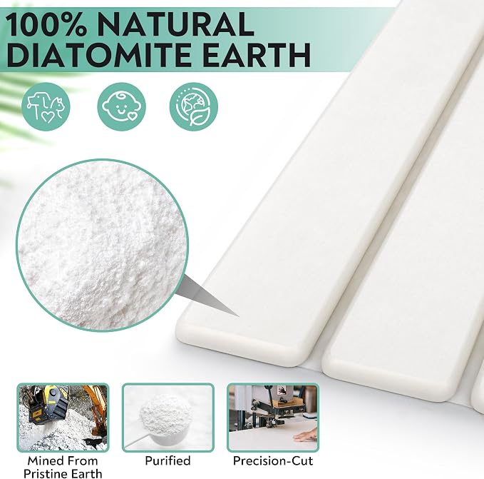 Large Stone Drying Mat for Kitchen Counter, 24x16 Foldable Self Stone Dish - Image 4