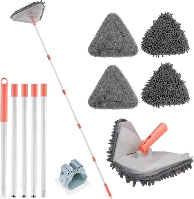 Wall Cleaner Triangle Mop with 82'' Long Handle by RONSUNG