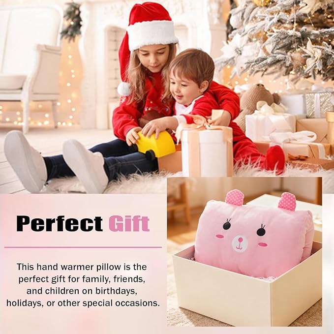 Kids Cartoon Hand Pillow Hand Warmer,Multifunction Home Animal Doll Plush Muffs Cartoon,Soft Cotton,for Napping,Travel Essentials (model3)