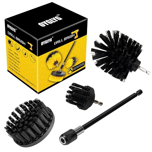 Drill Brush Attachment Kit, 4-Piece Cleaning Kit by OYGLYG