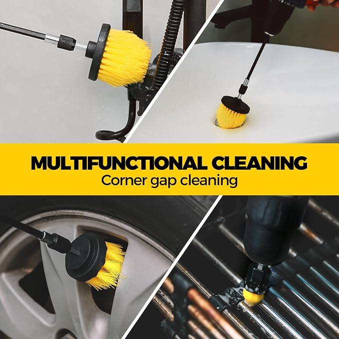 Holikme 8 Piece Drill Brush Attachments Set, Power Scrubber Brush - Image 4