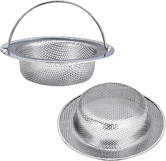 Kitchen Sink Strainer, 4.5" Diameter, Stainless Steel, Rust Free and Dishwasher by JUNADAEL+J