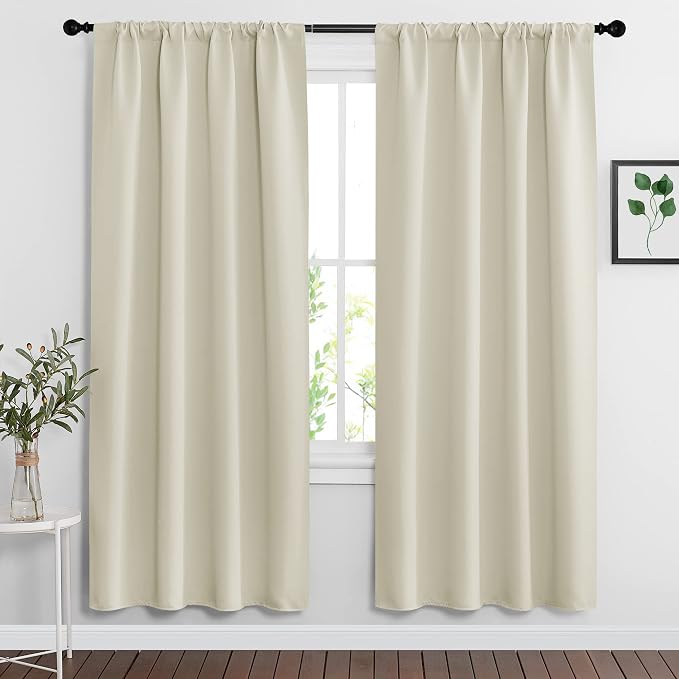 RYB HOME Curtains for Bedroom 72 inches Long, W 34 x L 72, 2 Panels by RYBHOME